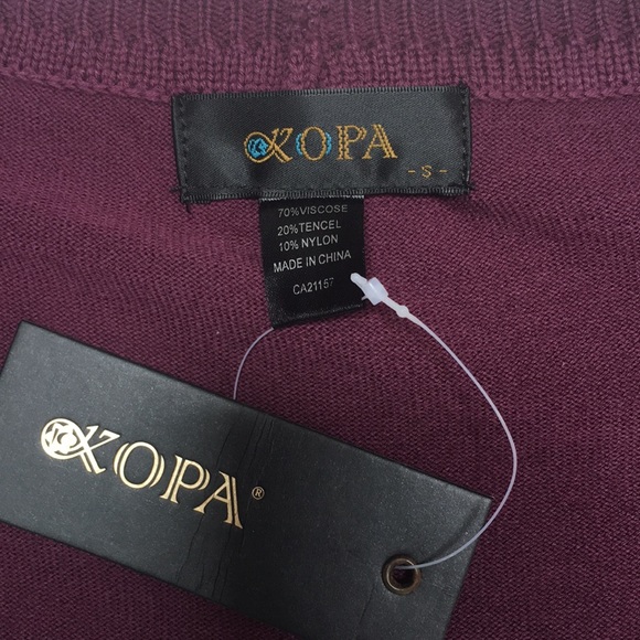 Long  Sleeve Deep V Cardigan - Picture 4 of 4